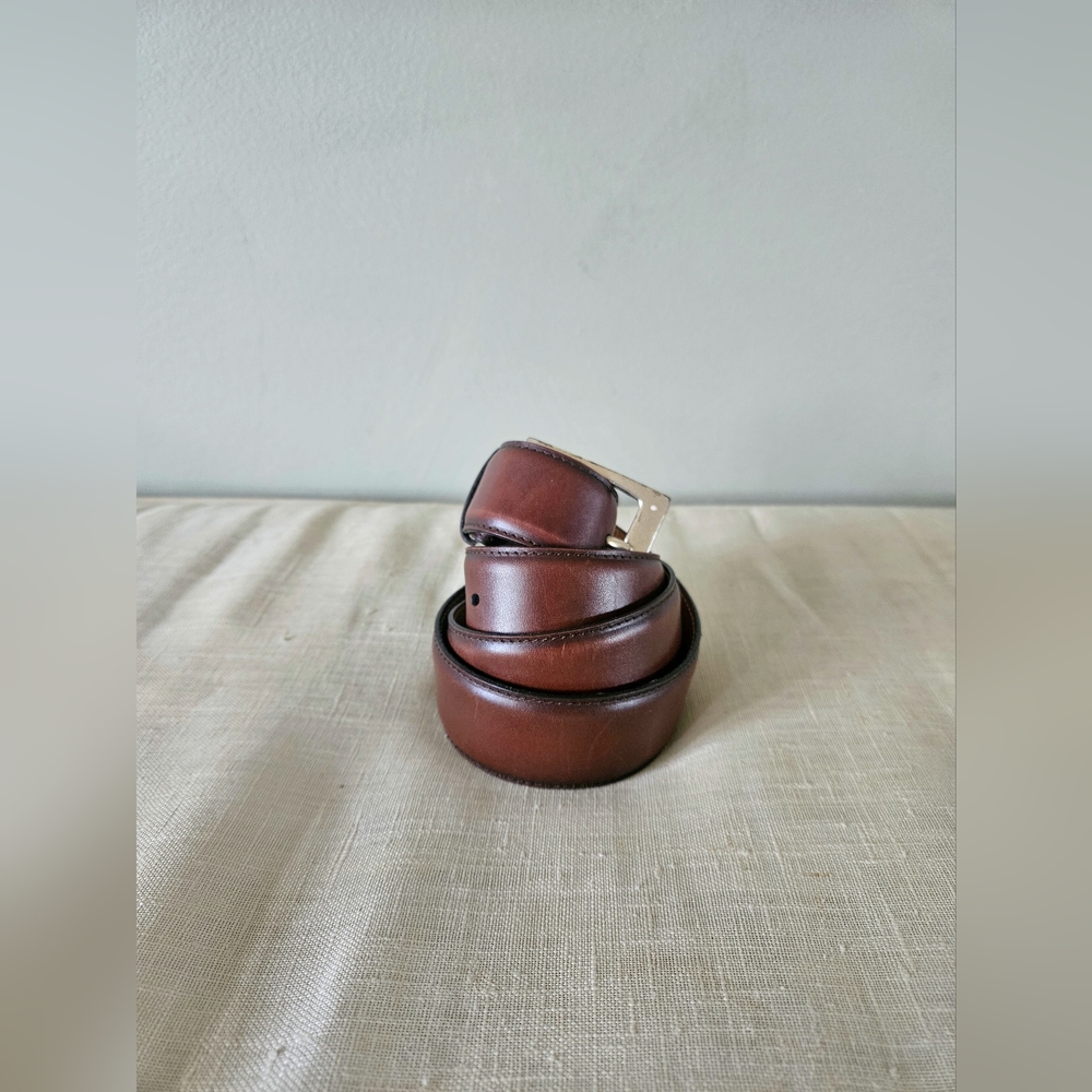 Allen Edmonds Leather Wide Basic Chili Belt Size 32